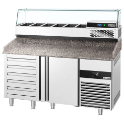 Masa frigorifica pentru pizza GGM Gastro POF158S-EF#AGF154N (Inox) Thumb