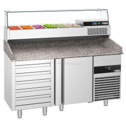 Masa frigorifica pentru pizza GGM Gastro POF158S-EF#AGF154N (Inox)