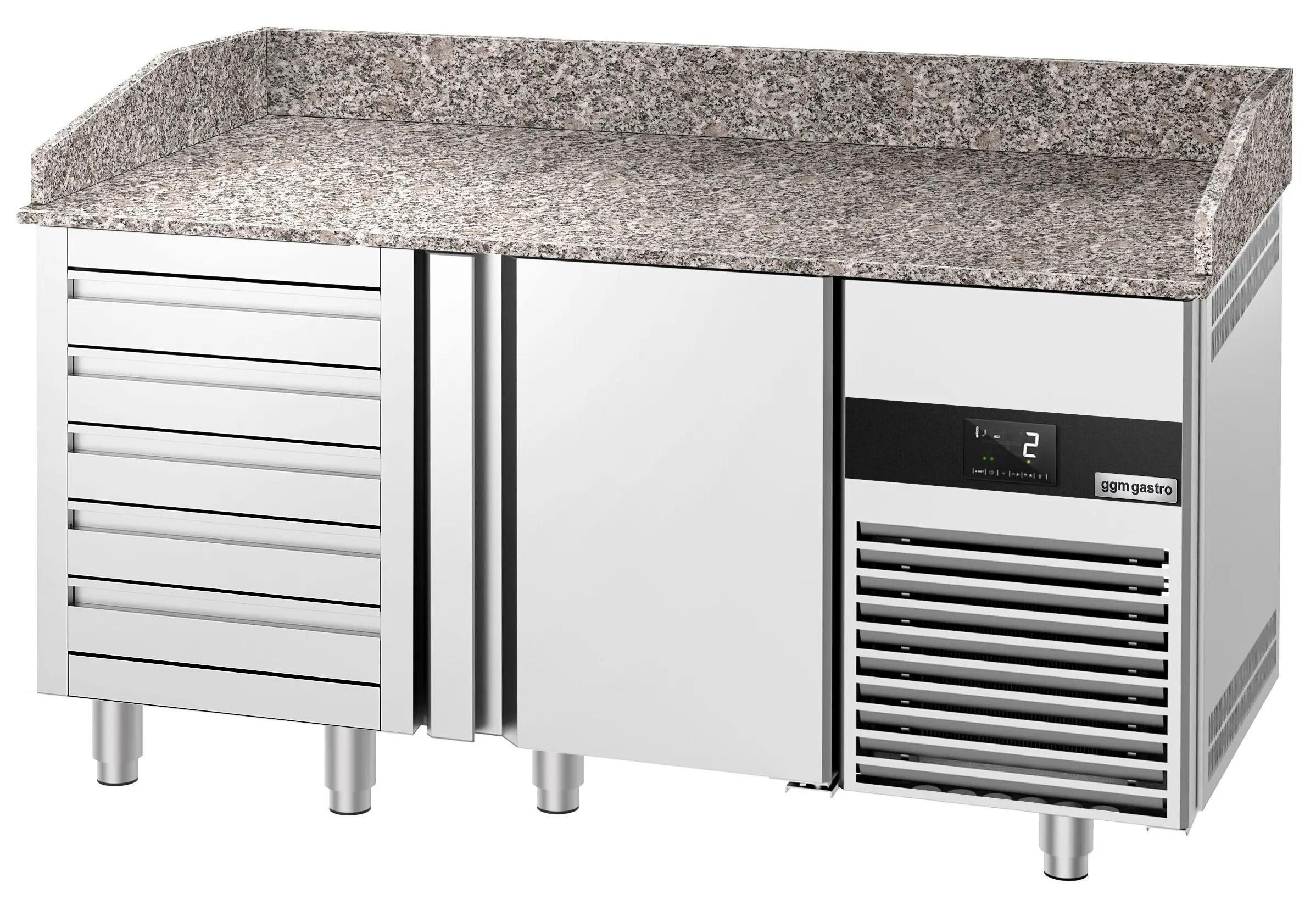 Masa frigorifica pentru pizza GGM Gastro POF158S-EF (Inox) - 3