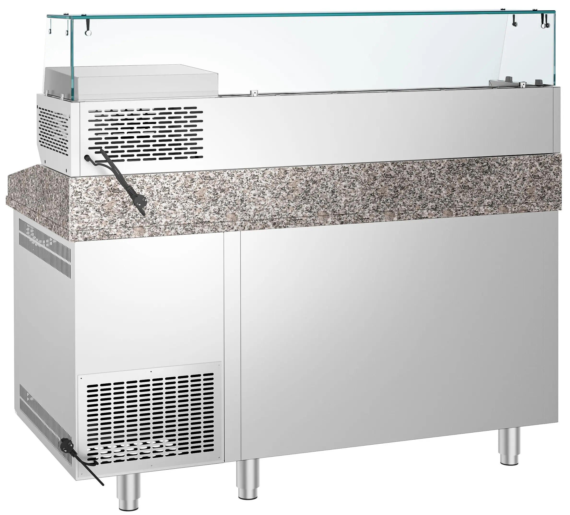 Холодильный стол для пиццы GGM Gastro POF168S-EF#AGF164N (Inox) - 5