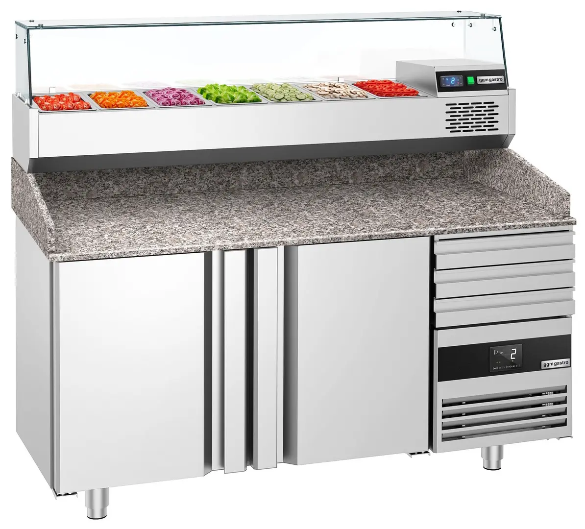 Холодильный стол для пиццы GGM Gastro POF168S-EF#AGF164N (Inox)