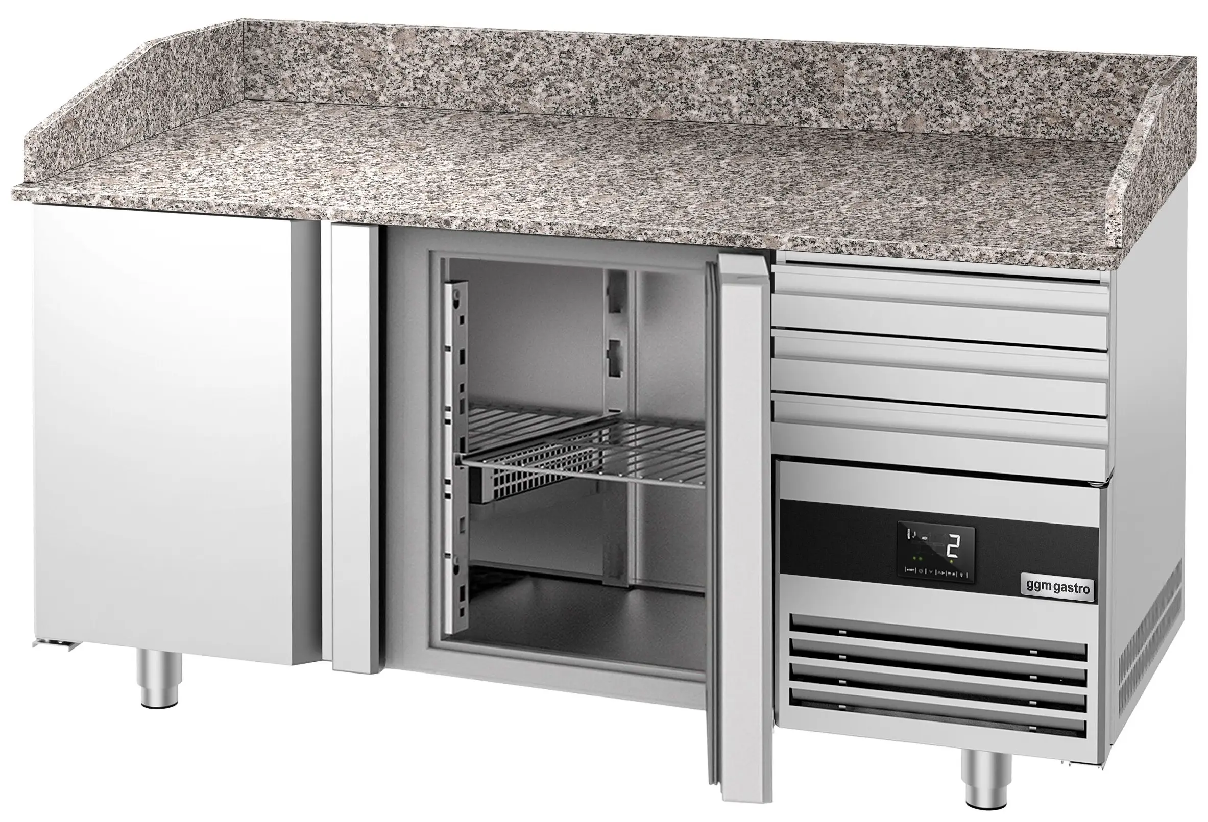 Холодильный стол для пиццы GGM Gastro POF168S-EF (Inox) - 4