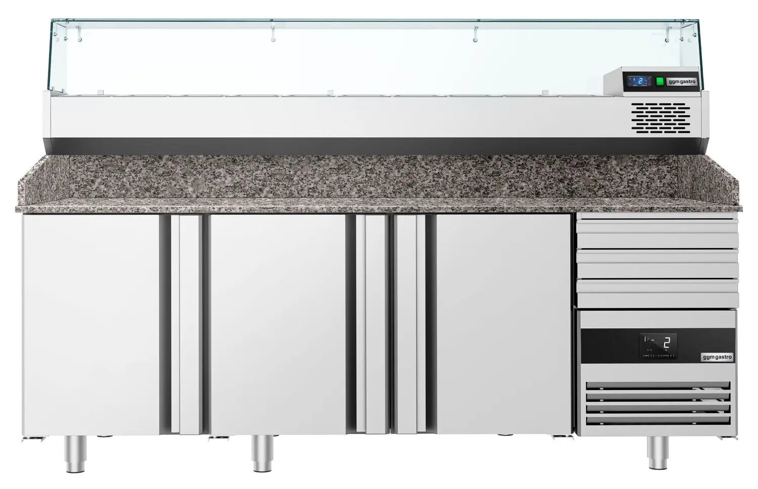 Masa frigorifica pentru pizza GGM Gastro POF2158S-EF#AGF214N (Inox) - 2