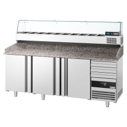 Masa frigorifica pentru pizza GGM Gastro POF2158S-EF#AGF214N (Inox) Thumb