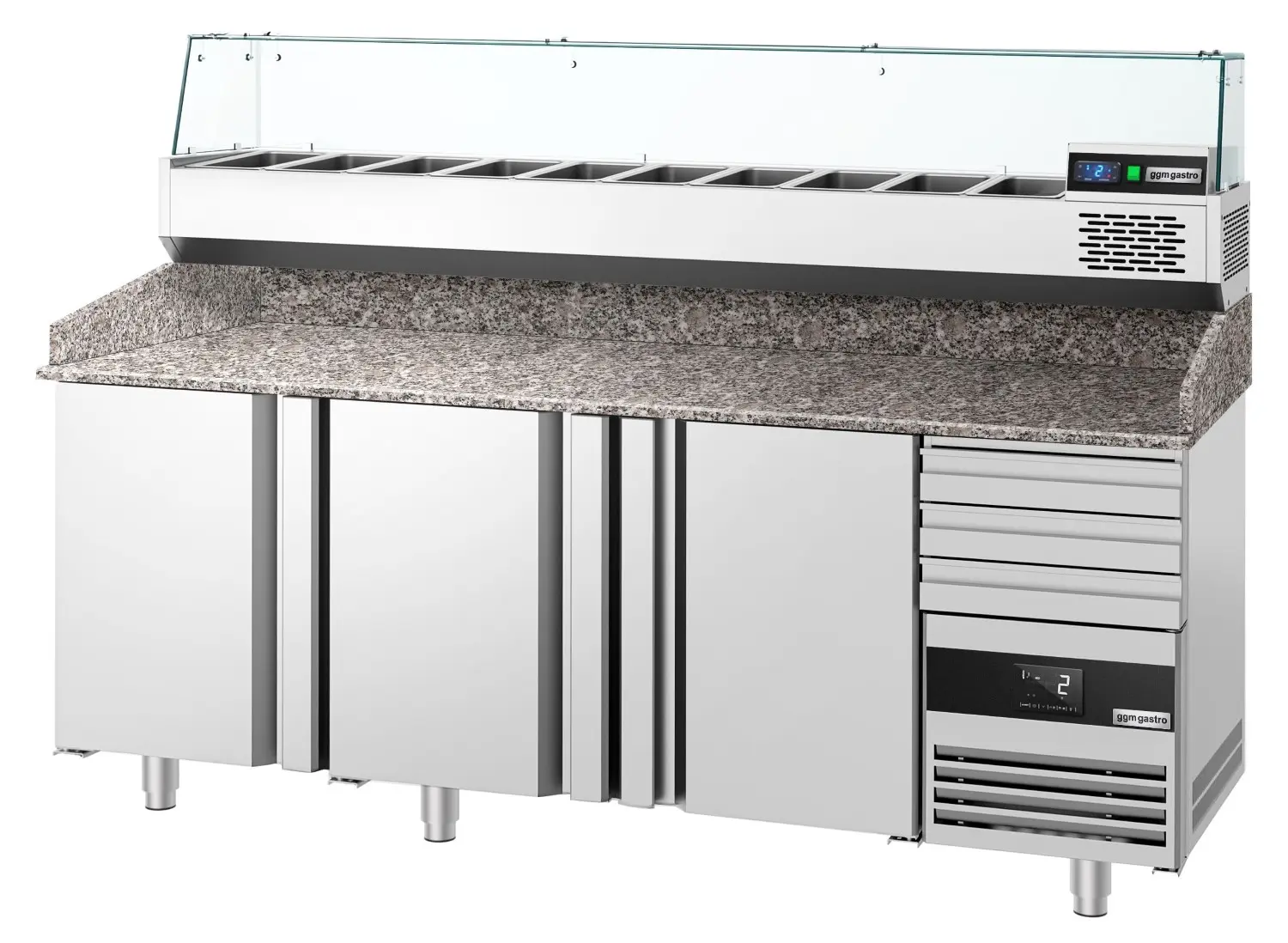 Masa frigorifica pentru pizza GGM Gastro POF2158S-EF#AGF214N (Inox) - 3