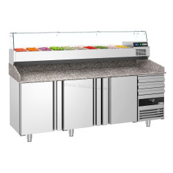 Masa frigorifica pentru pizza GGM Gastro POF2158S-EF#AGF214N (Inox)