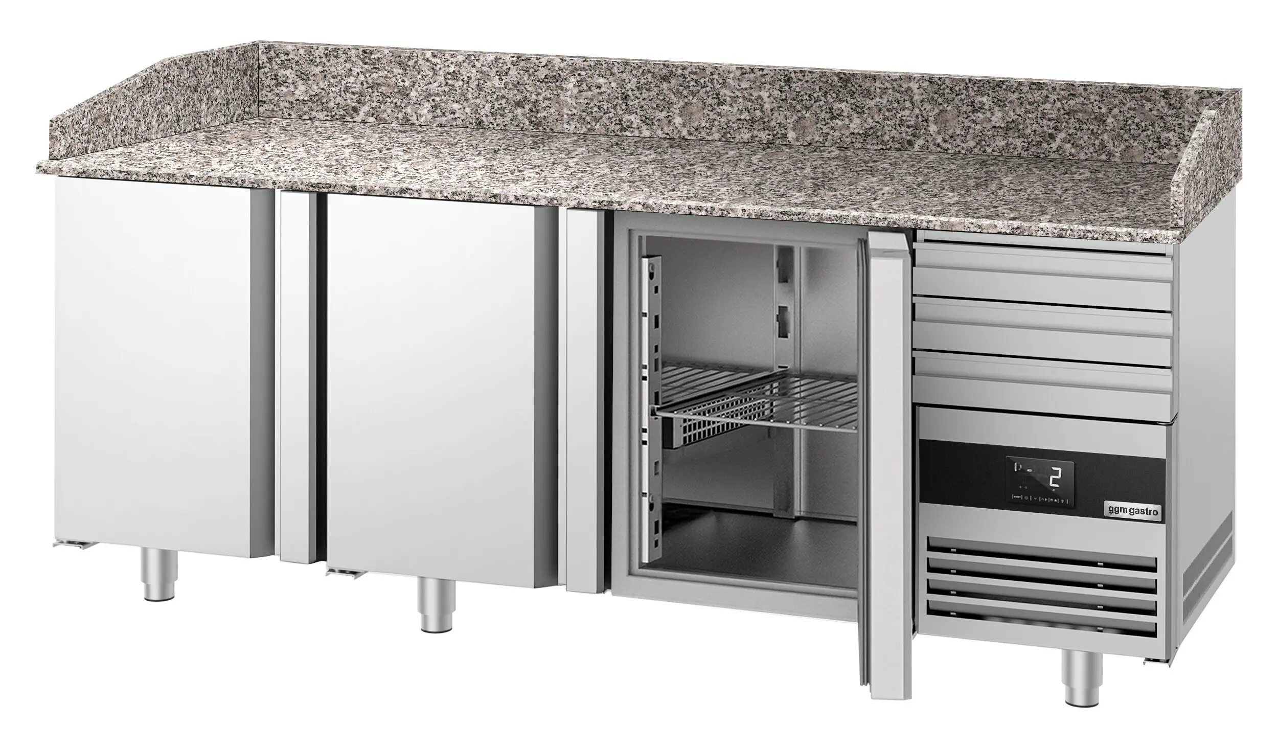 Masa frigorifica pentru pizza GGM Gastro POF2158S-EF (Inox) - 4