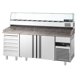 Masa frigorifica pentru pizza GGM Gastro POF218S-EF#AGF204N (Inox) Thumb