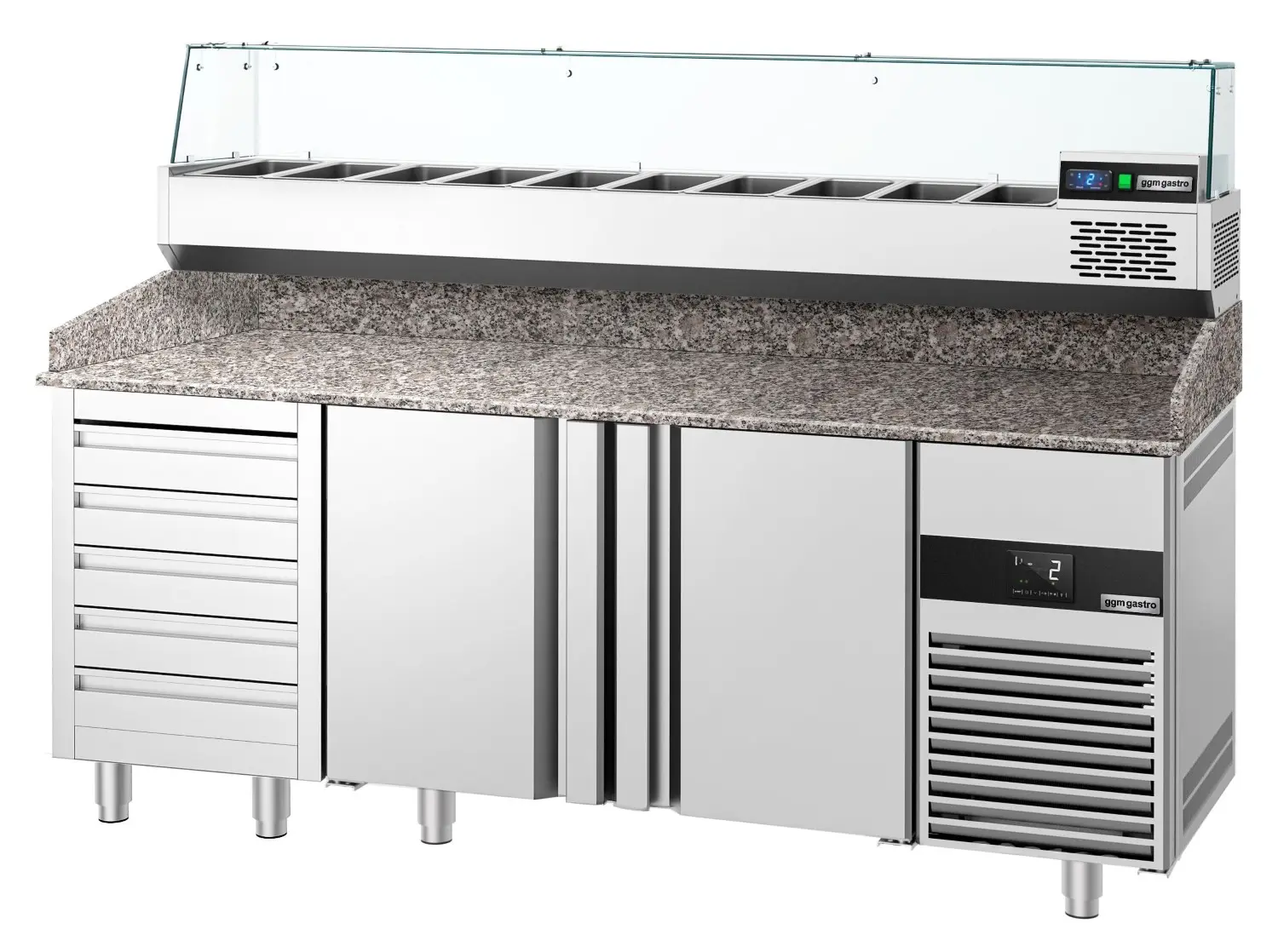 Masa frigorifica pentru pizza GGM Gastro POF218S-EF#AGF204N (Inox) - 3