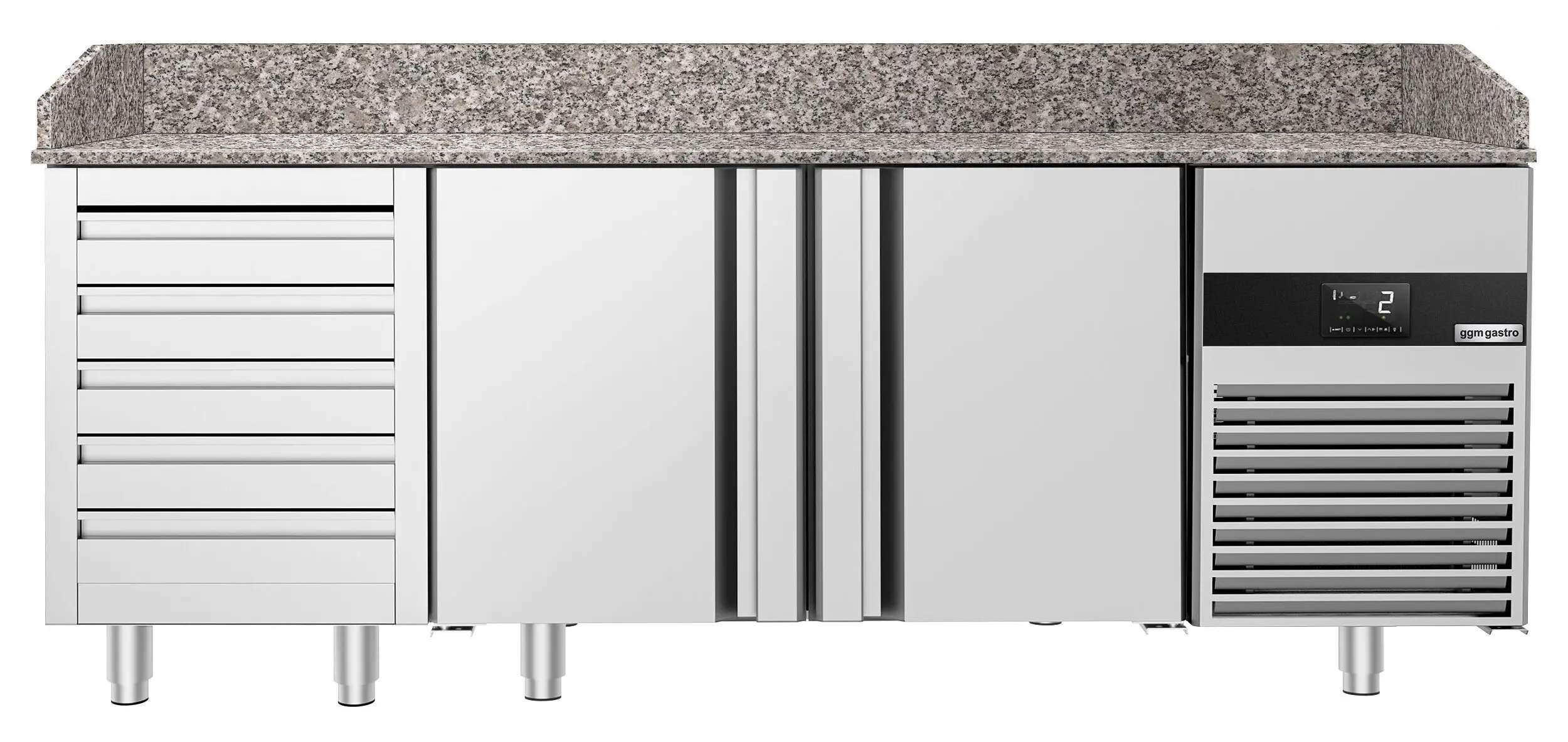 Masa frigorifica pentru pizza GGM Gastro POF218S-EF (Inox) - 2
