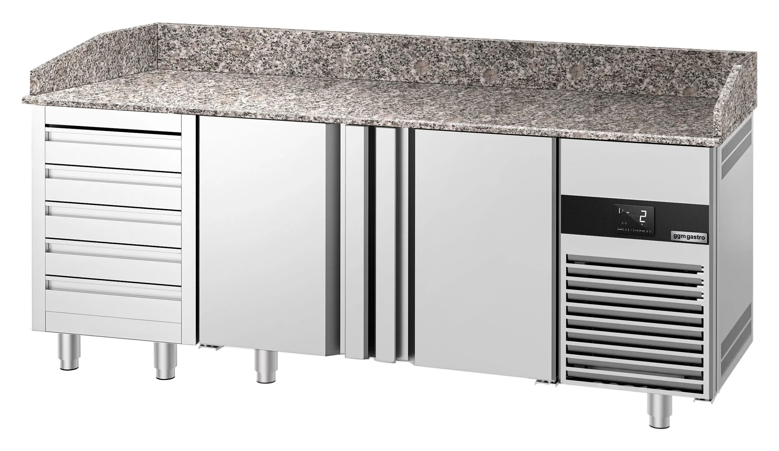 Masa frigorifica pentru pizza GGM Gastro POF218S-EF (Inox) - 3