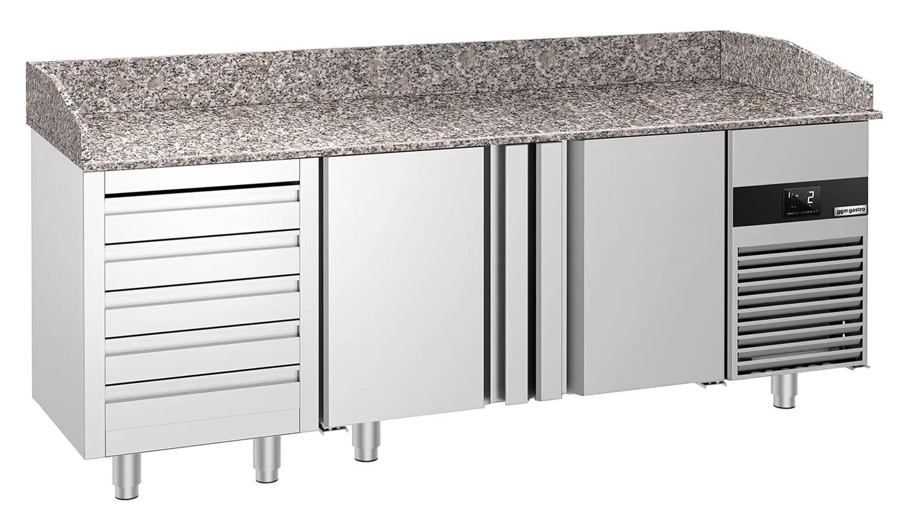 Masa frigorifica pentru pizza GGM Gastro POF218S-EF (Inox)