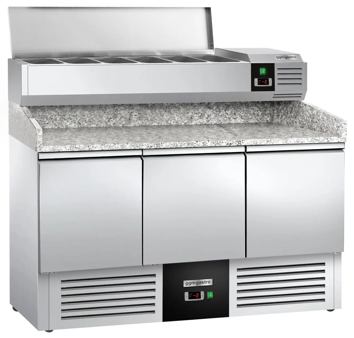 Холодильный стол для пиццы GGM Gastro POG147ND#AGG143END (Inox) - 2