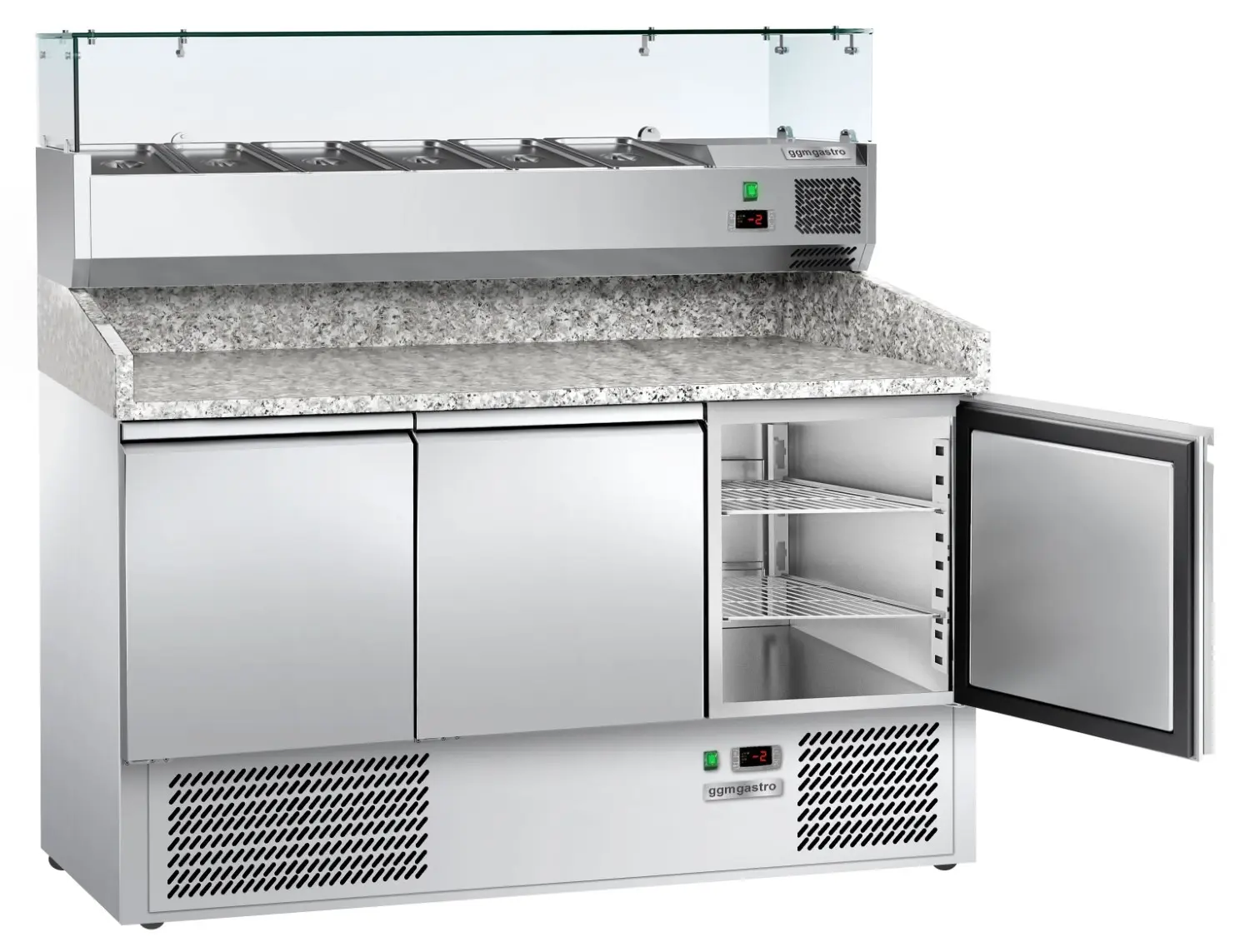 Masa frigorifica pentru pizza GGM Gastro POG147ND#AGG143ND#07 (Inox) - 2