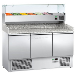 Masa frigorifica pentru pizza GGM Gastro POG147ND#AGG143ND#07 (Inox)