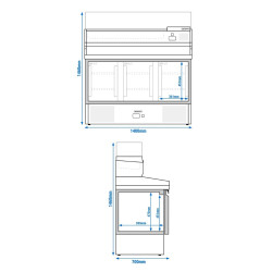 Masa frigorifica pentru pizza GGM Gastro POG147ND#AGG143ND#07 (Inox) Thumb