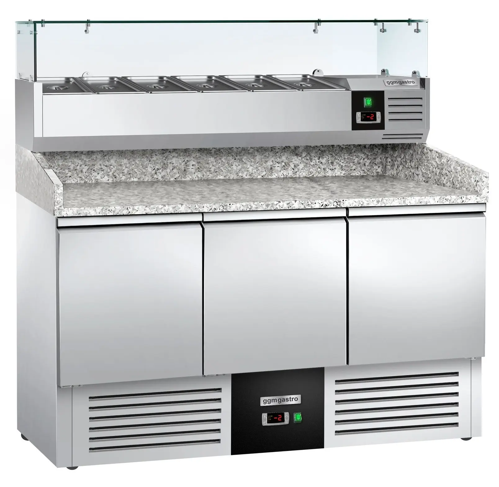 Холодильный стол для пиццы GGM Gastro POG147ND#AGG143ND (Inox) - 2
