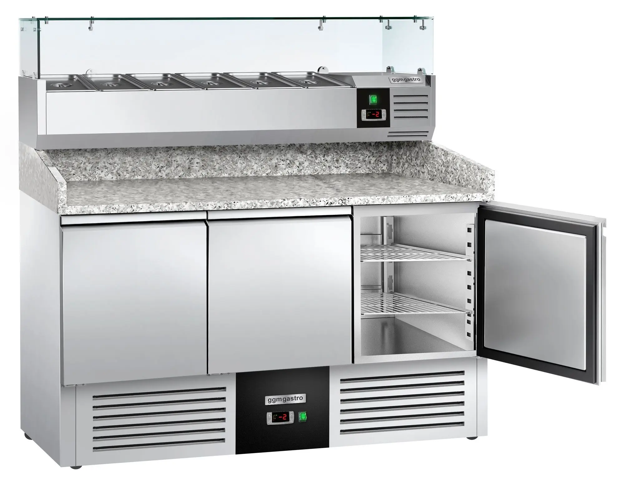 Холодильный стол для пиццы GGM Gastro POG147ND#AGG143ND (Inox) - 3