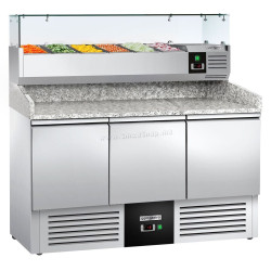 Холодильный стол для пиццы GGM Gastro POG147ND#AGG143ND (Inox)