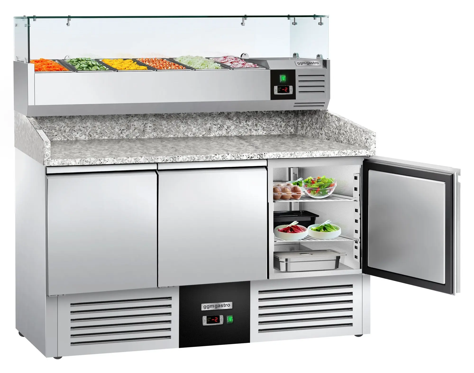 Холодильный стол для пиццы GGM Gastro POG147ND#AGG143ND (Inox) - 4