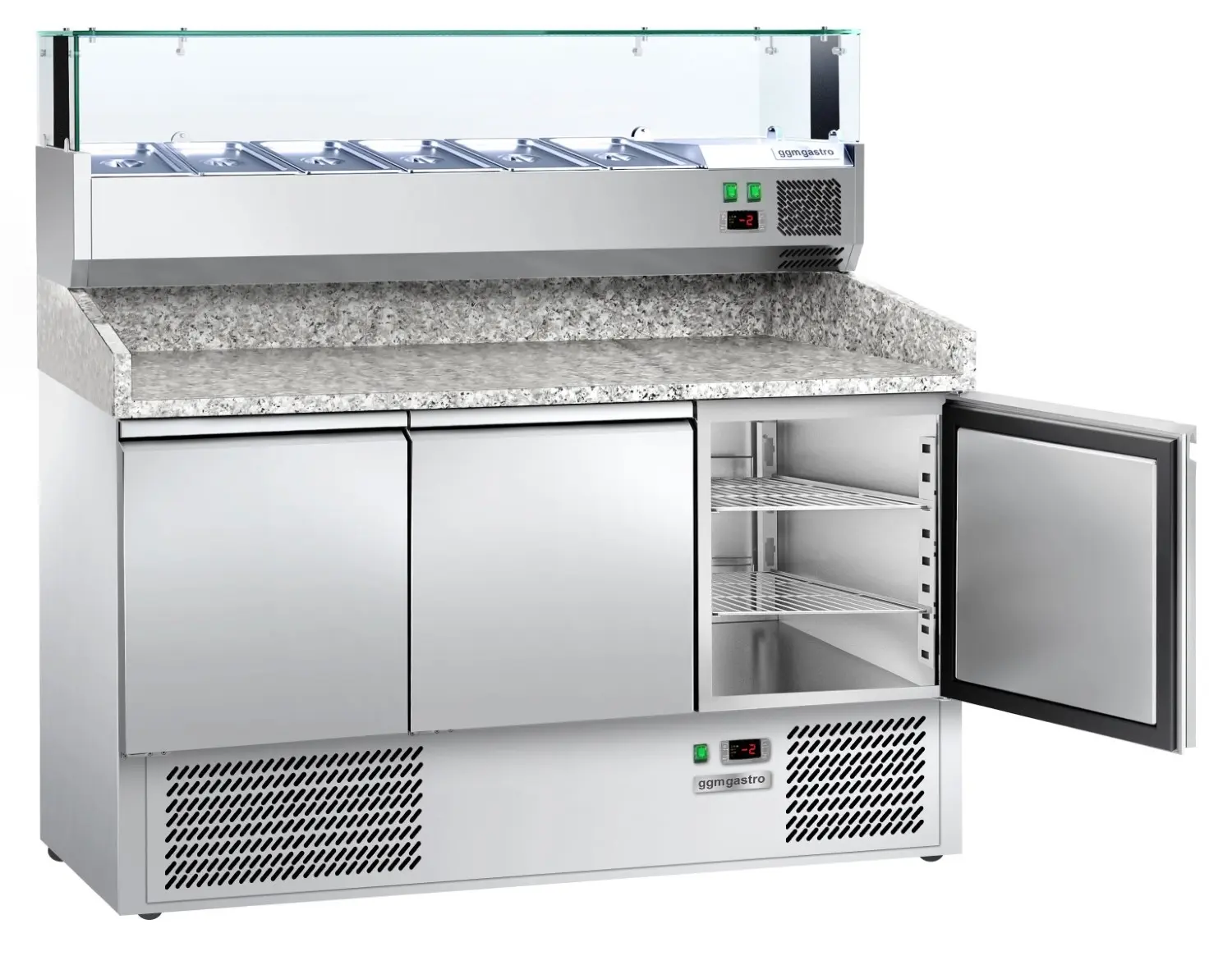 Masa frigorifica pentru pizza GGM Gastro POG147ND#AGS143LND#07 (Inox) - 2