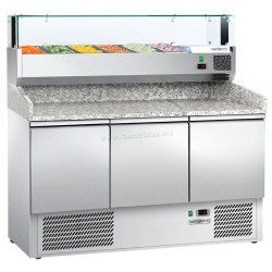 Masa frigorifica pentru pizza GGM Gastro POG147ND#AGS143LND#07 (Inox)