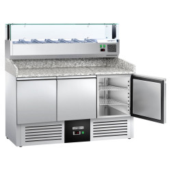 Masa frigorifica pentru pizza GGM Gastro POG147ND#AGS143LND (Inox) Thumb