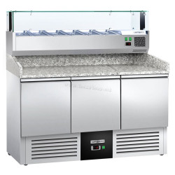 Холодильный стол для пиццы GGM Gastro POG147ND#AGS143LND (Inox)