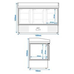 Masa frigorifica pentru pizza GGM Gastro POG147ND (Inox) Thumb