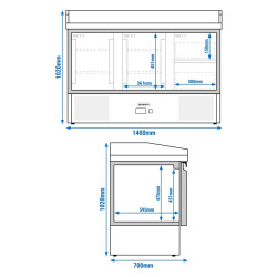 Masa frigorifica pentru pizza GGM Gastro POG147ND#SBG1212 (Inox) Thumb