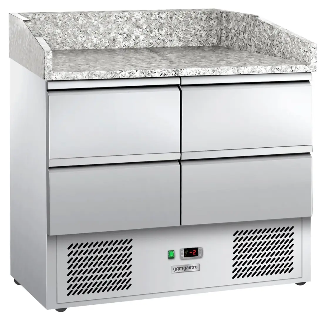 Masa frigorifica pentru pizza GGM Gastro POG97ND#2#SBG1212#07 (Inox)