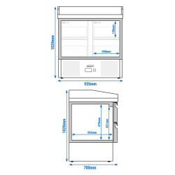 Masa frigorifica pentru pizza GGM Gastro POG97ND#2#SBG1212 (Inox) Thumb