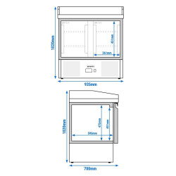 Masa frigorifica pentru pizza GGM Gastro POG97ND (Inox) Thumb