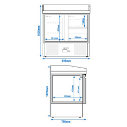 Masa frigorifica pentru pizza GGM Gastro POG97ND#SBG1212#07 (Inox) Thumb