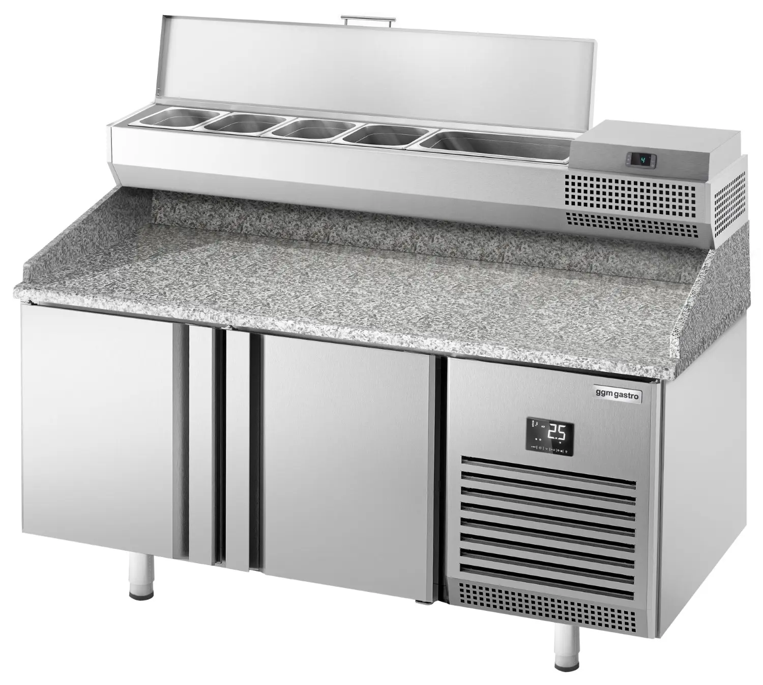 Masa frigorifica pentru pizza GGM Gastro POI157#AEI153 (Inox) - 4