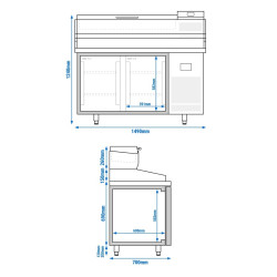 Masa frigorifica pentru pizza GGM Gastro POI157#AEI153 (Inox) Thumb