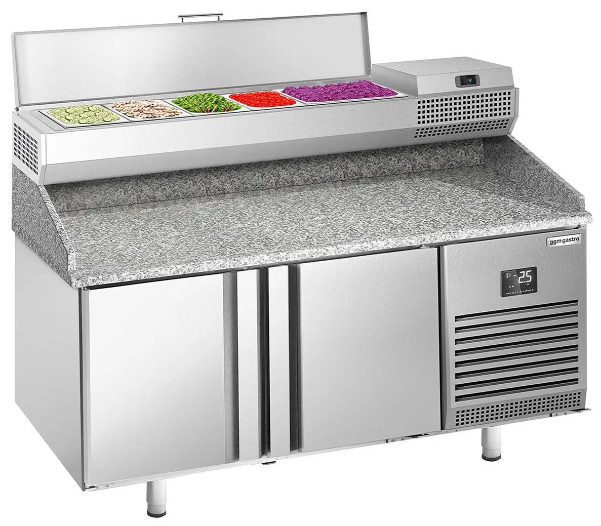 Masa frigorifica pentru pizza GGM Gastro POI157#AEI153 (Inox)