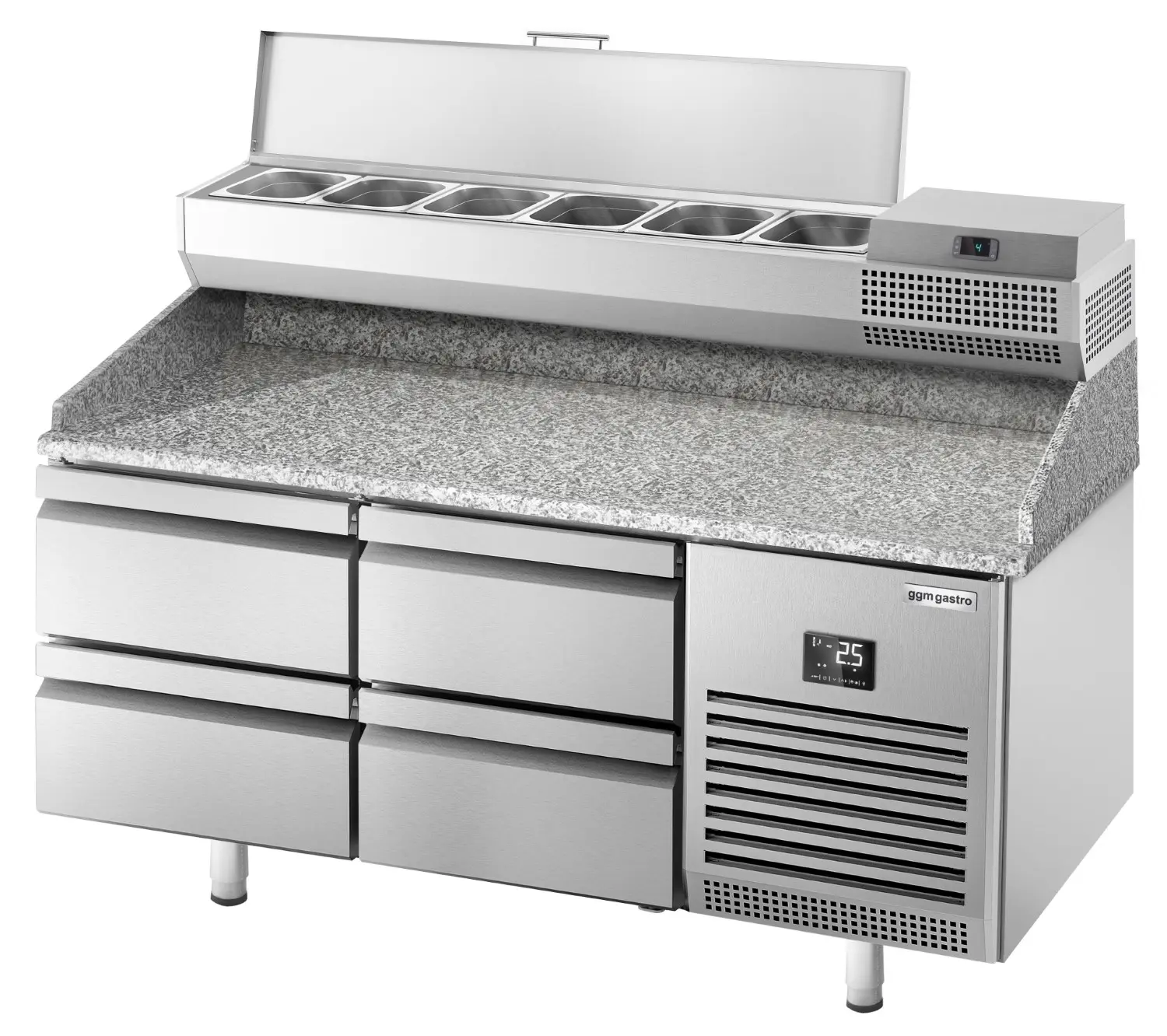 Masa frigorifica pentru pizza GGM Gastro POI157S1212#AEI153 (Inox) - 4