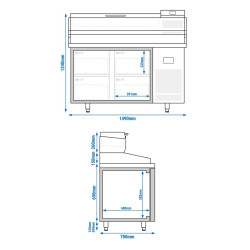 Masa frigorifica pentru pizza GGM Gastro POI157S1212#AEI153 (Inox) Thumb