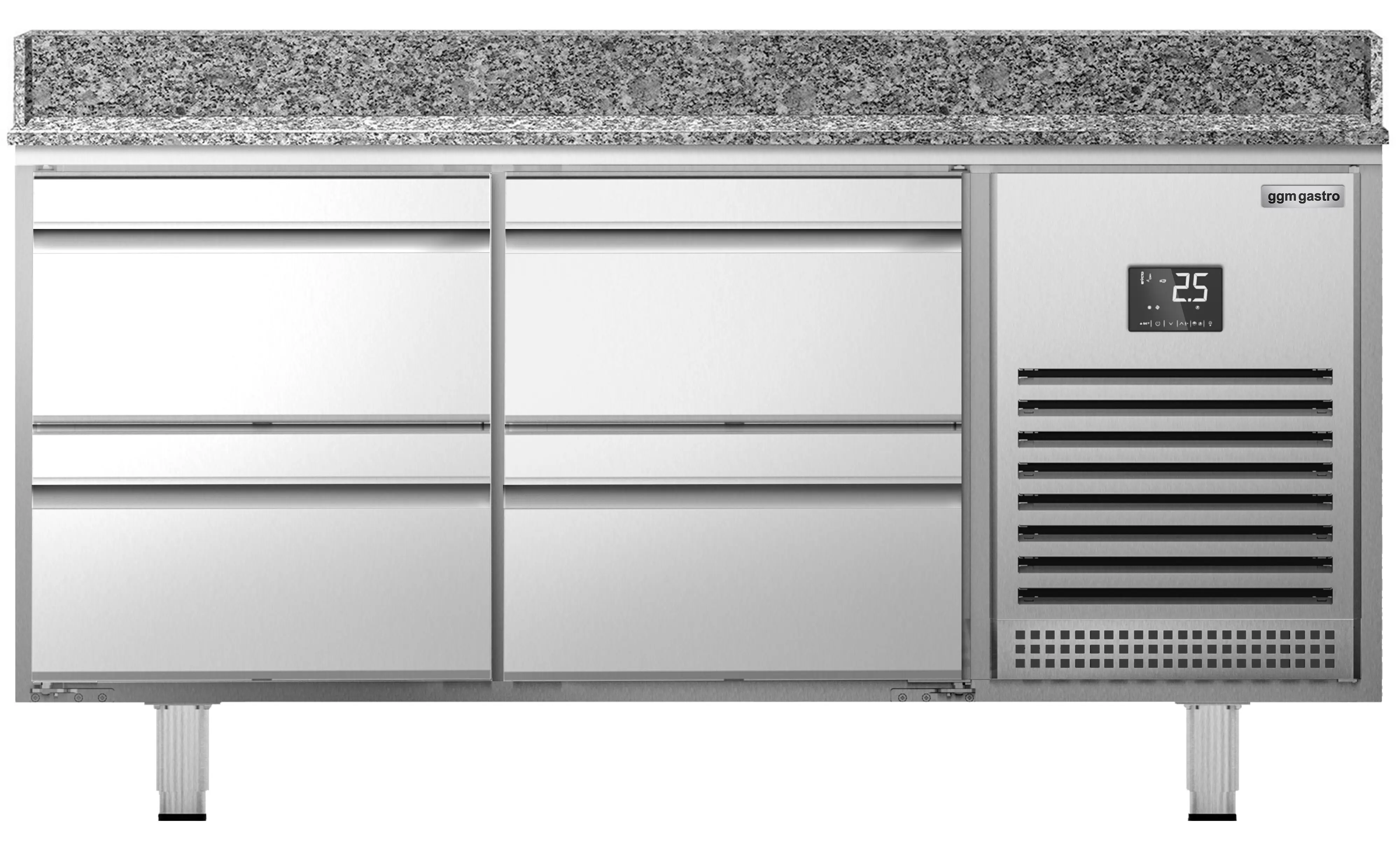 Masa frigorifica pentru pizza GGM Gastro POI157S1212 (Inox) - 2