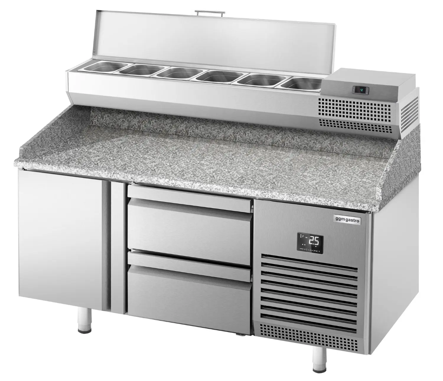 Masa frigorifica pentru pizza GGM Gastro POI157T1S1212#AEI153 (Inox) - 4