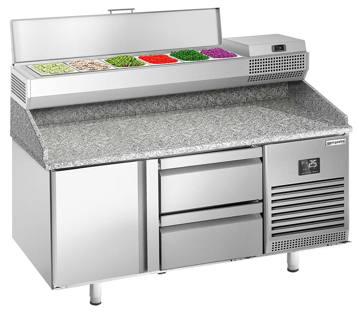 Masa frigorifica pentru pizza GGM Gastro POI157T1S1212#AEI153 (Inox)
