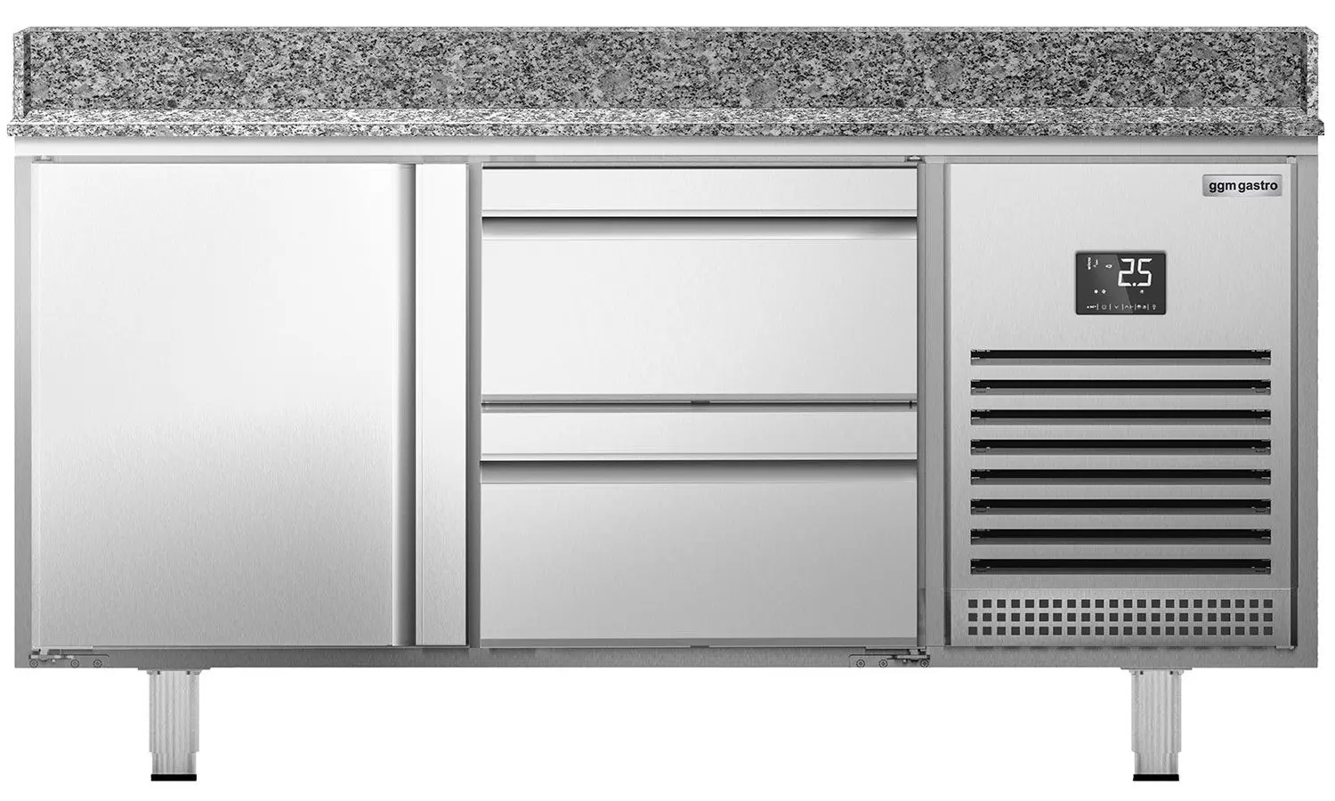 Masa frigorifica pentru pizza GGM Gastro POI157T1S1212 (Inox) - 2