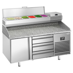 Холодильный стол для пиццы GGM Gastro POI157T1S1313#AEI153 (Inox)