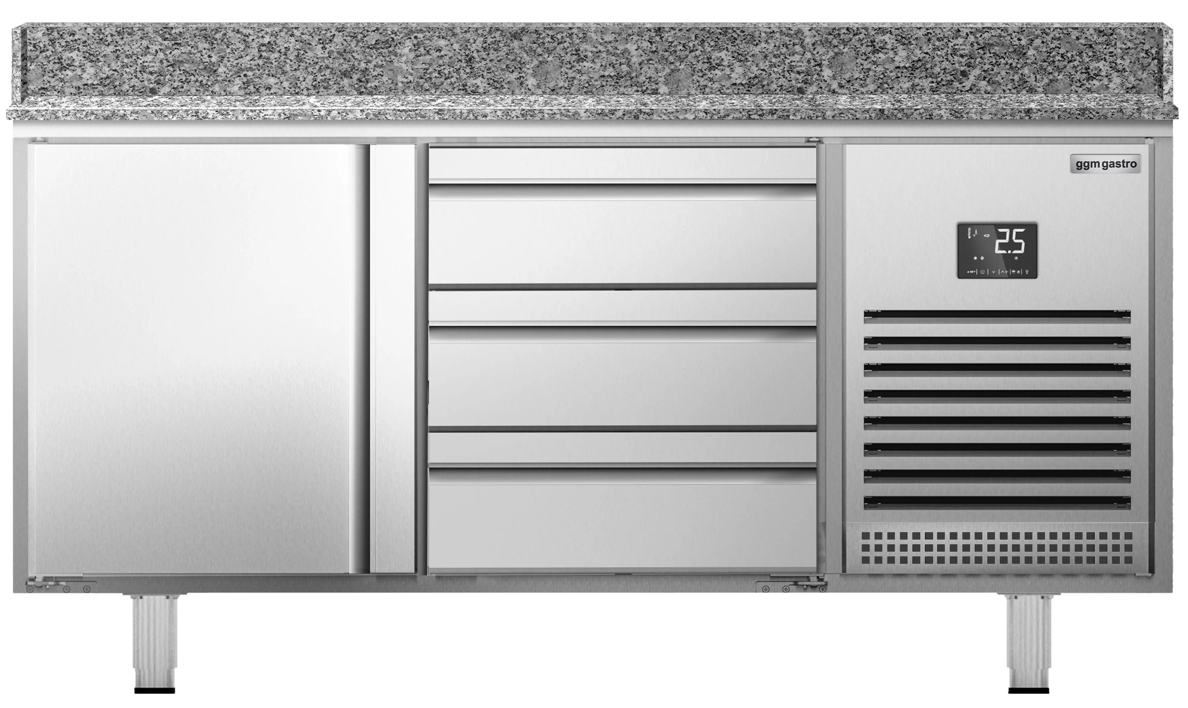 Masa frigorifica pentru pizza GGM Gastro POI157T1S1313 (Inox) - 2