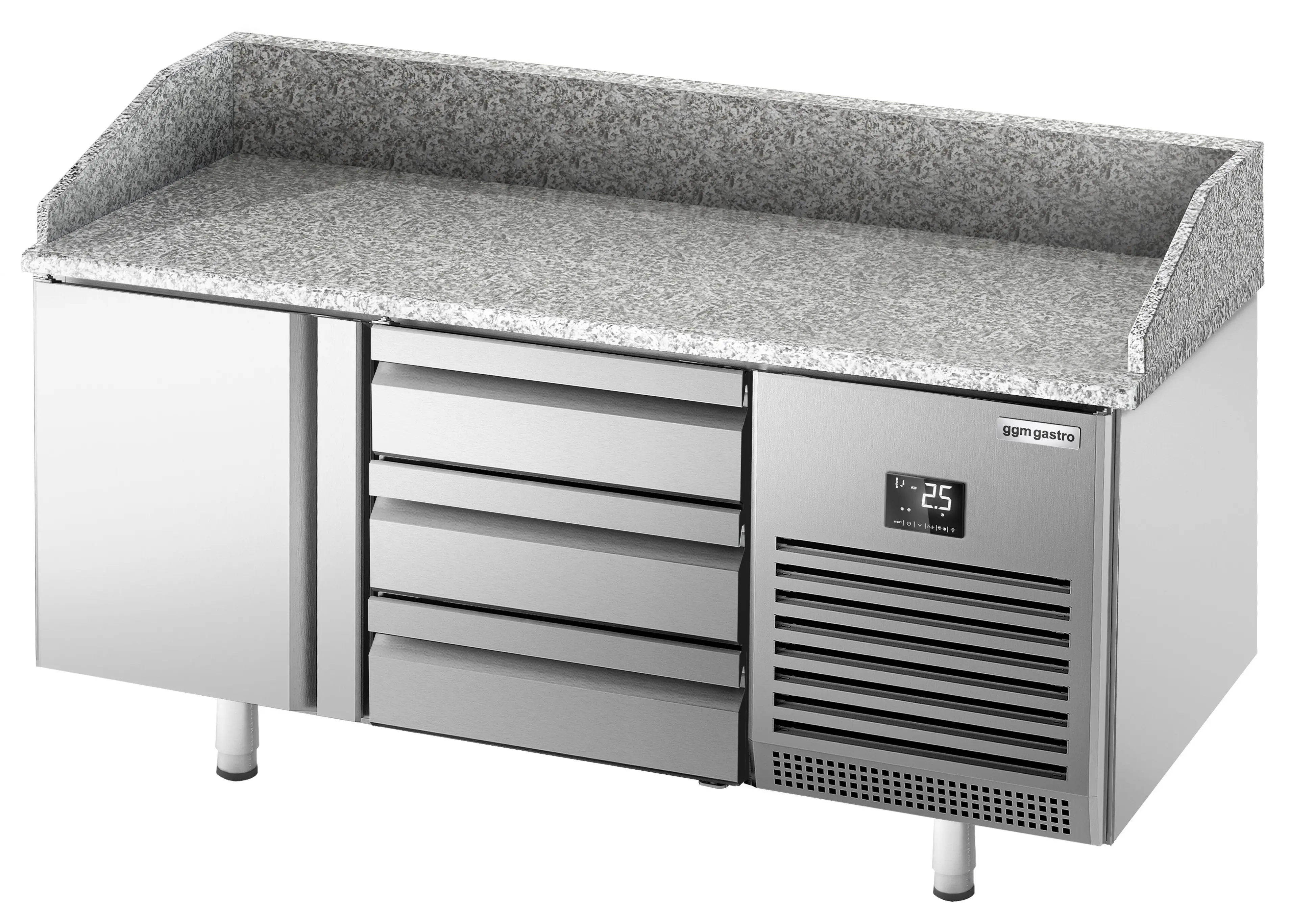 Masa frigorifica pentru pizza GGM Gastro POI157T1S1313 (Inox) - 3