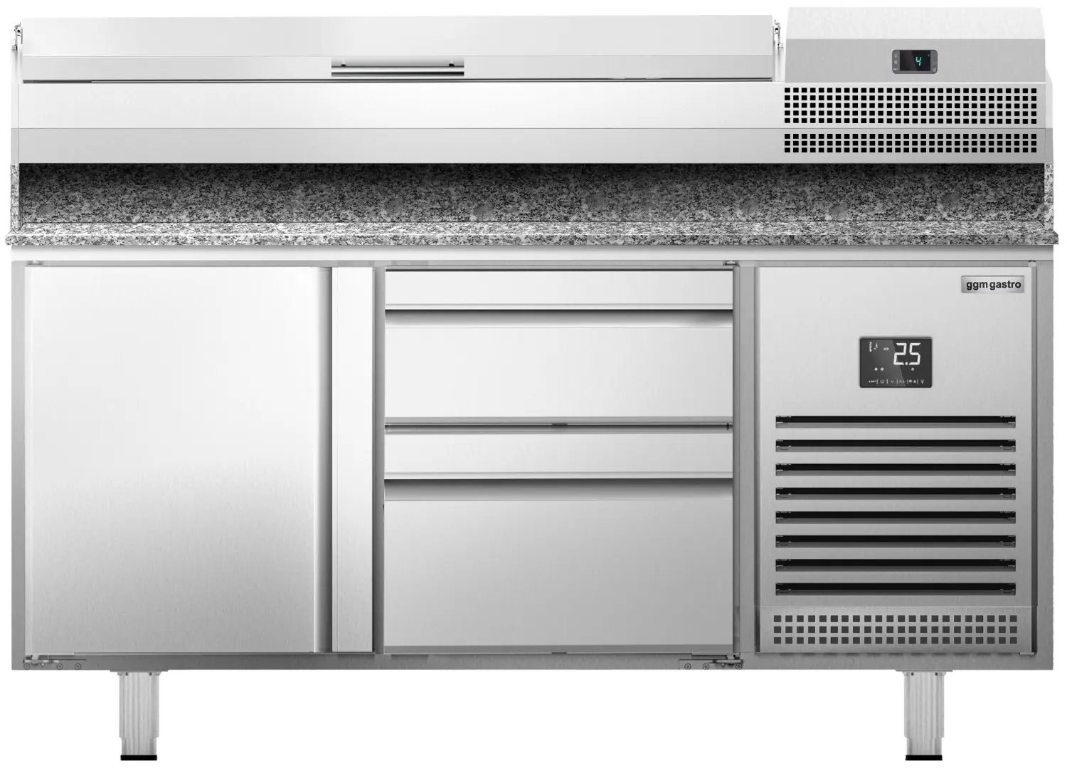 Masa frigorifica pentru pizza GGM Gastro POI157T1S2313#AEI153 (Inox) - 3