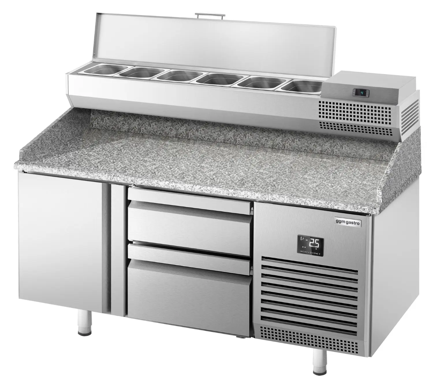 Masa frigorifica pentru pizza GGM Gastro POI157T1S2313#AEI153 (Inox) - 4