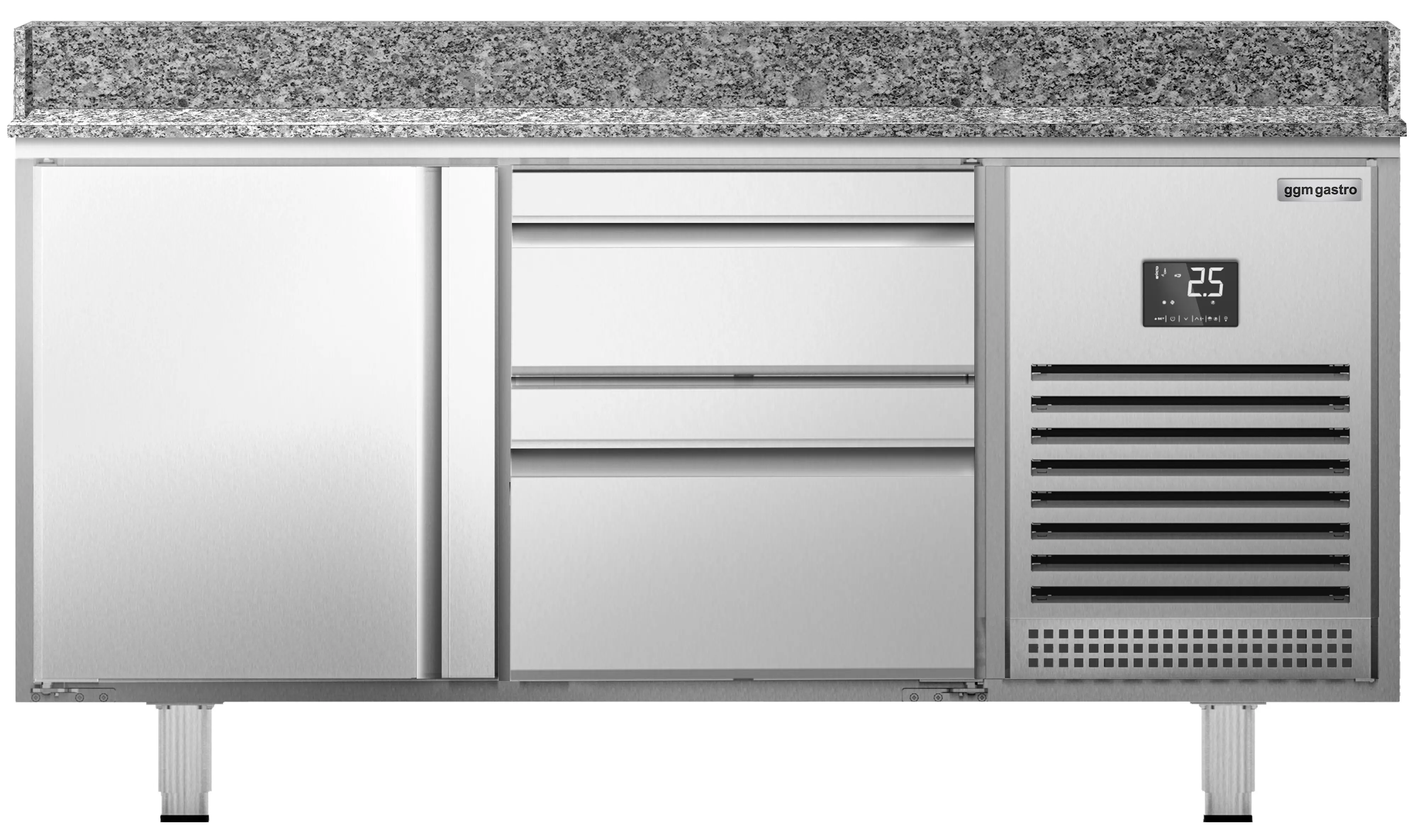 Masa frigorifica pentru pizza GGM Gastro POI157T1S2313 (Inox) - 2