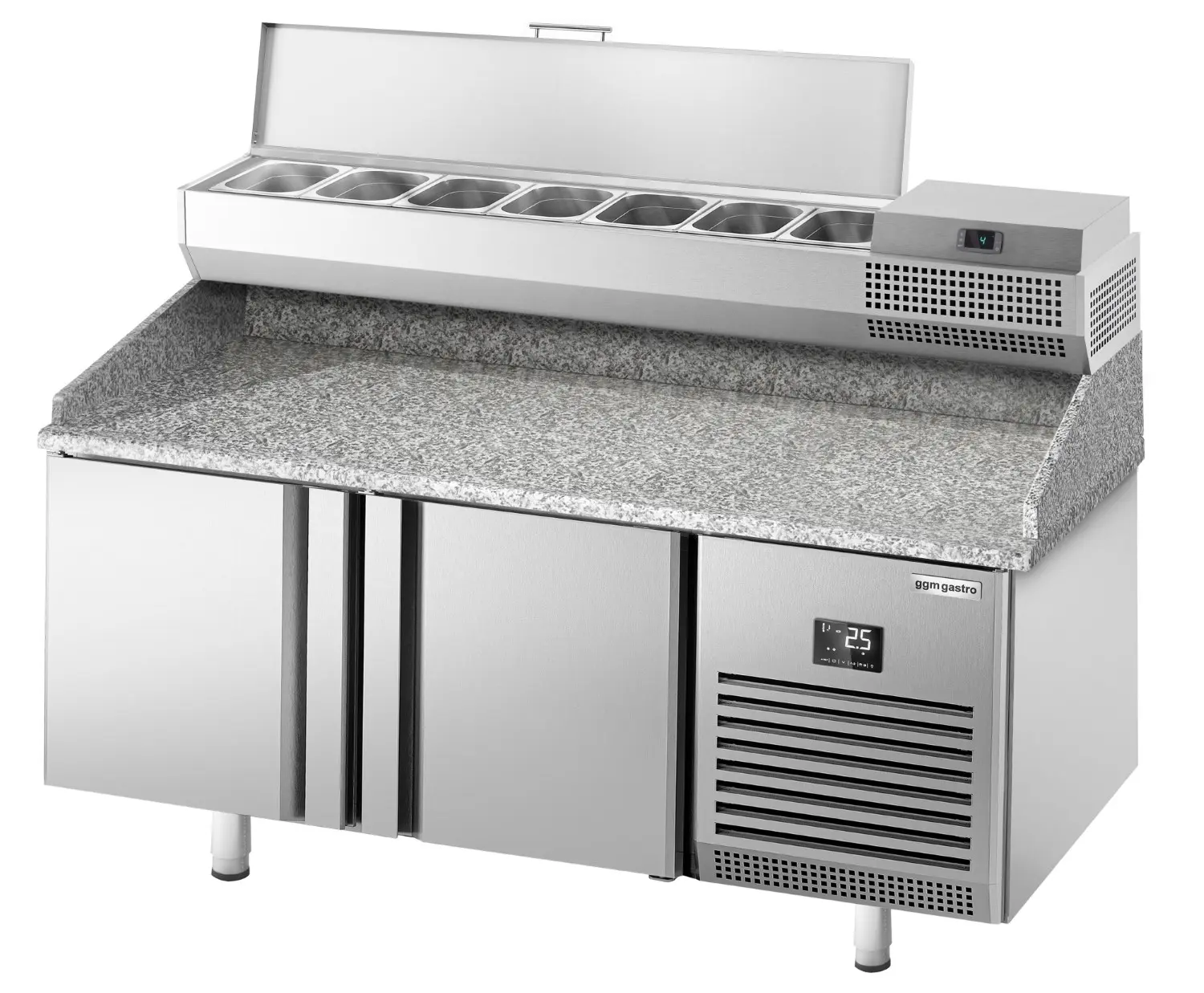 Masa frigorifica pentru pizza GGM Gastro POI178#AEI173 (Inox) - 4